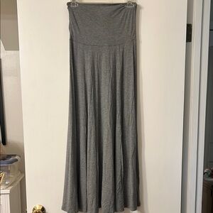 GAP Gray Pleated A-Line Maxi Skirt for Work